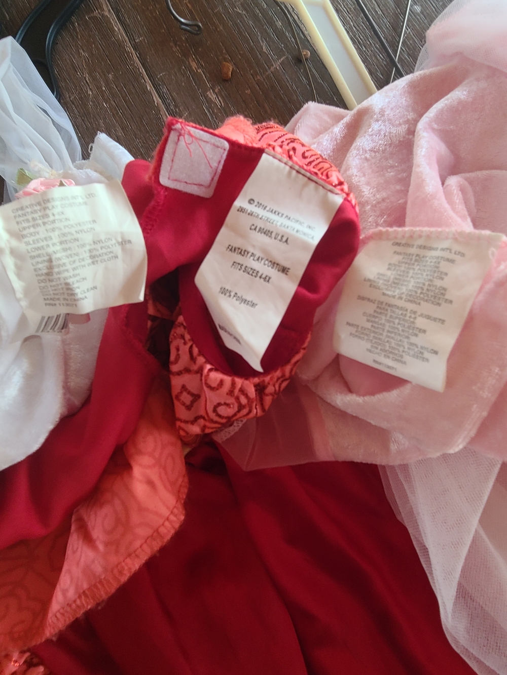 Lot of 3 Girls Dress Up Princess Costumes Size 4-6X Disney Elena Pink White - Picture 4 of 5
